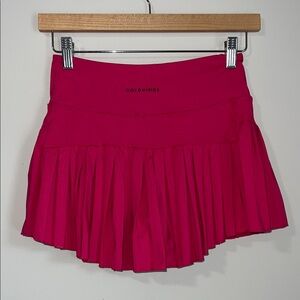 Gold Hinge Athletic Tennis Skort Skirt Pleated Fuchsia Pink Small